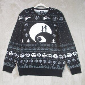 Disney Tim Burton's The Nightmare Before Christmas Size L Black & White Sweater